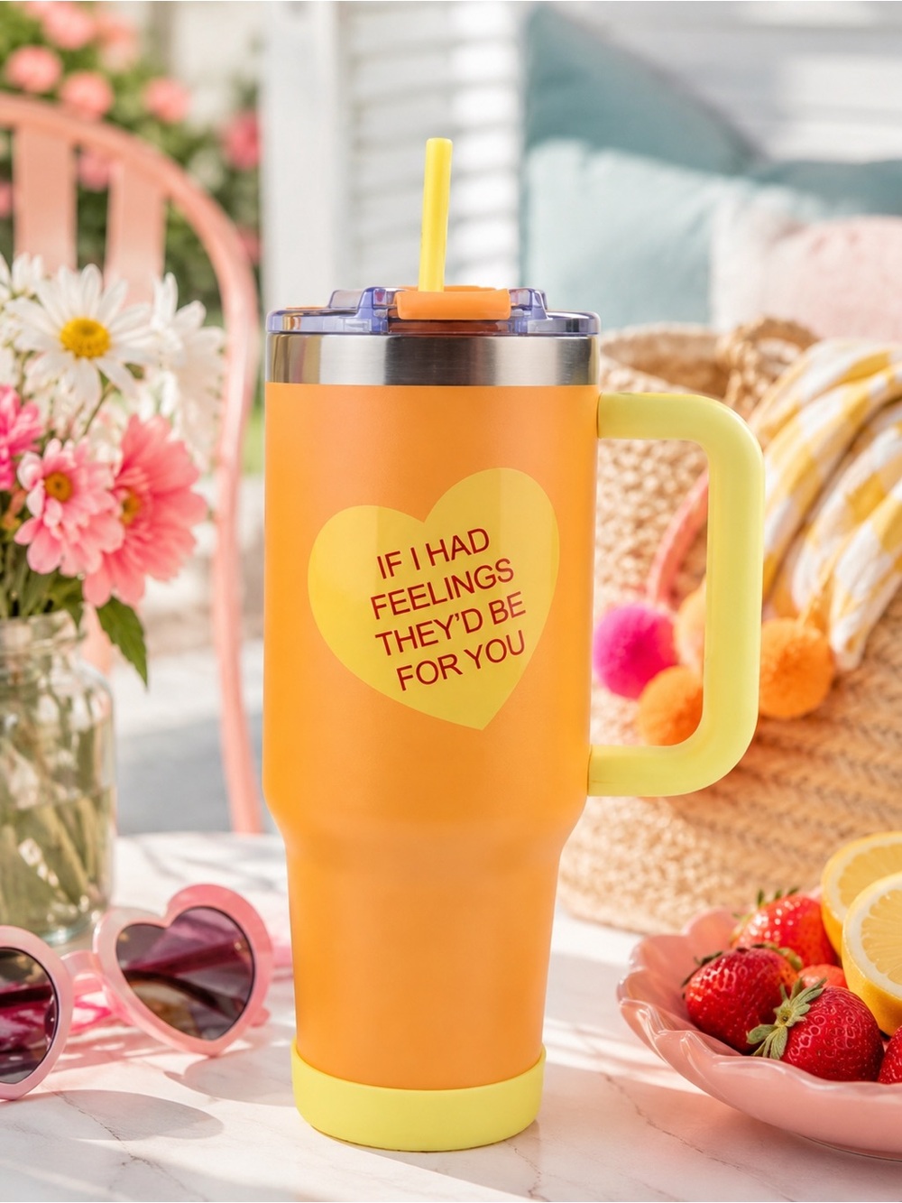 40 oz Powder Coated Big Swig Tumbler with Handle – Conversation Heart